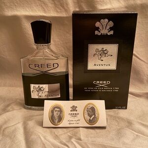 Creed Aventus Fragrance with Black and Silver Accents